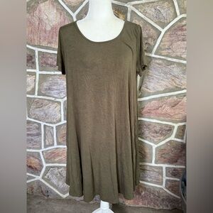 CJLA Olive Green Short Sleeve Dress